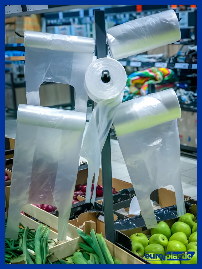 T-shirt bags on roll