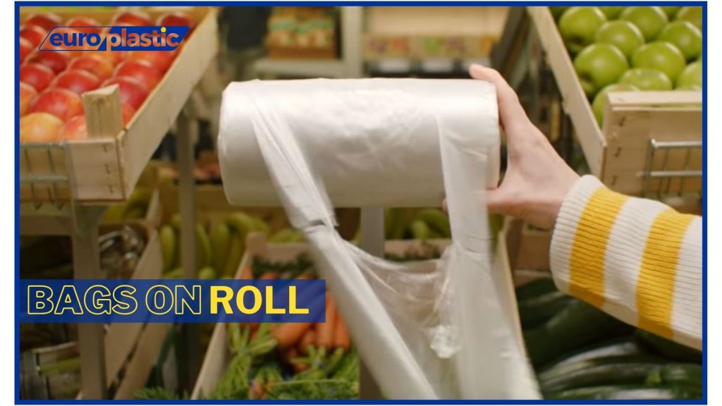 plastic bags on roll