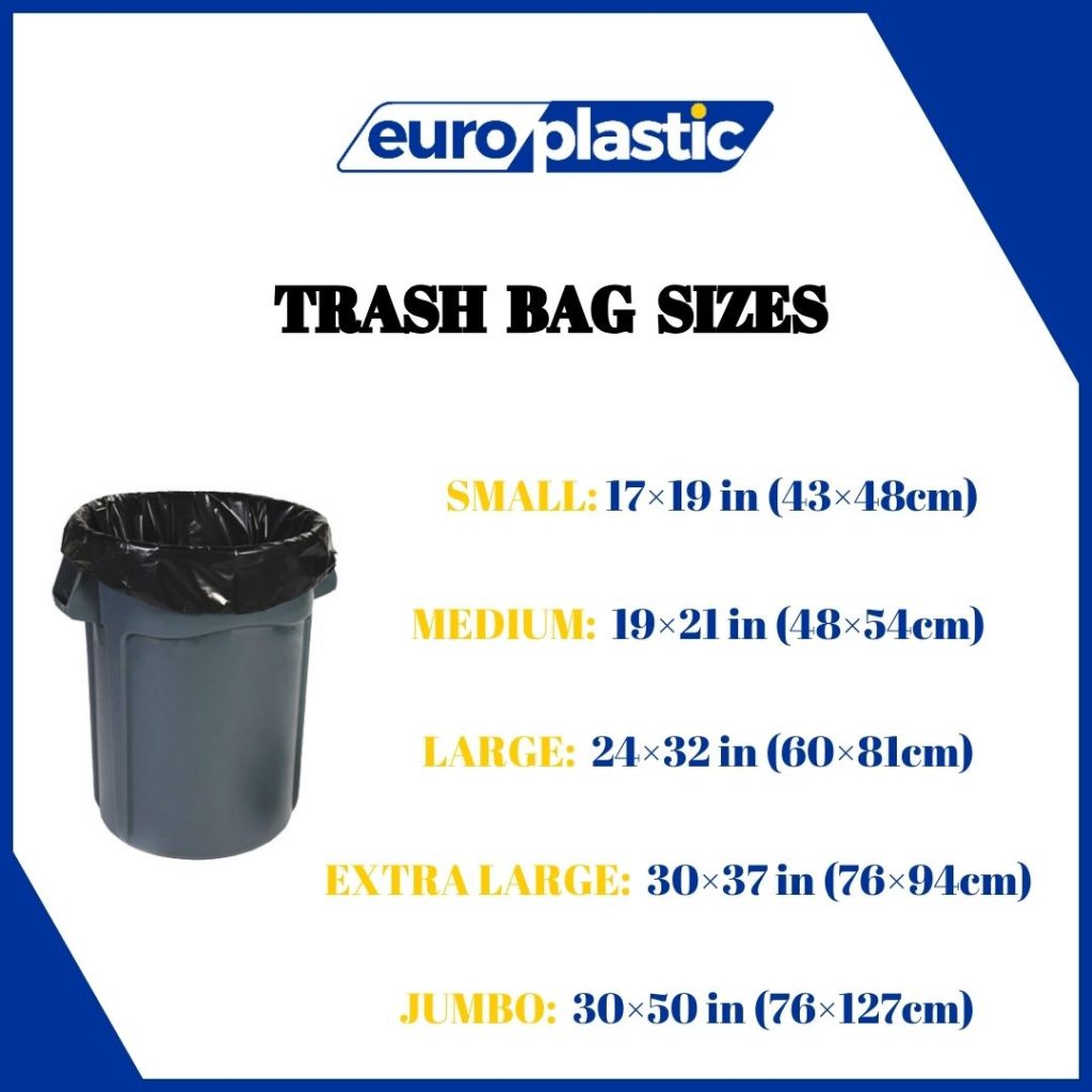 bin liner bags sizes