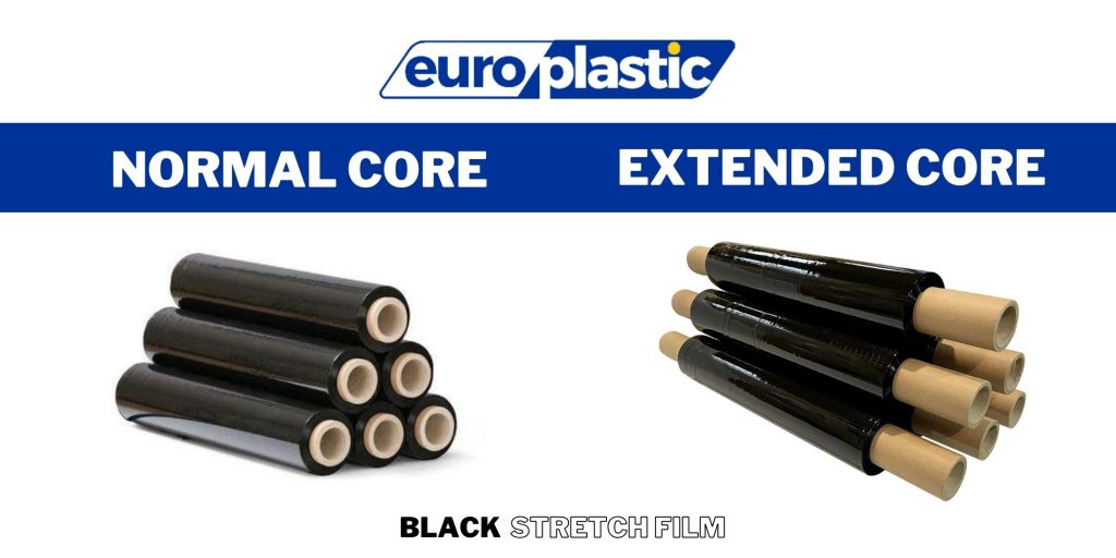 black stretch film normal and extended core