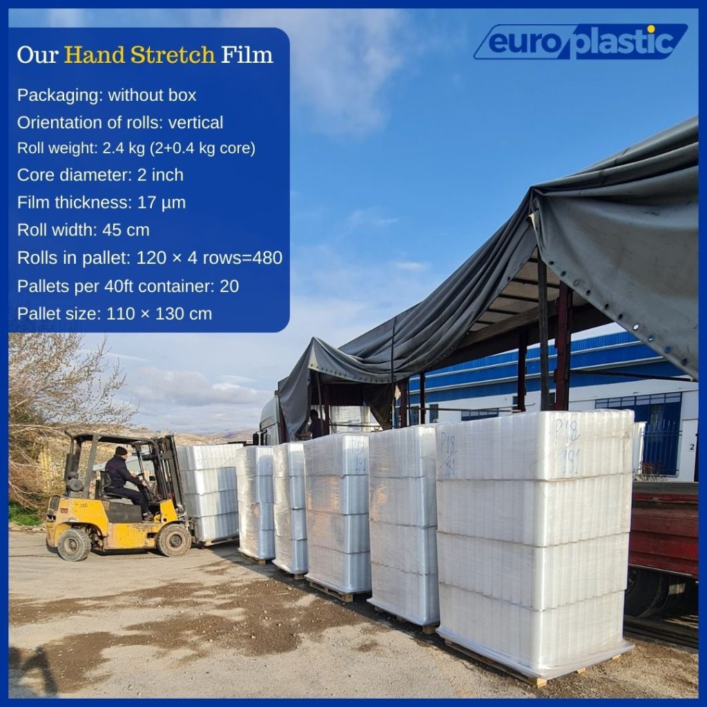 stretch film pallets packaging