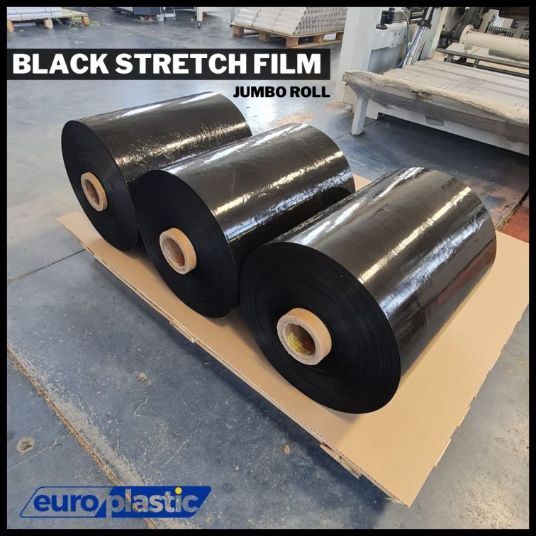black stretch film jumbo roll