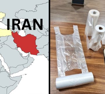 Iran T-shirt bag on roll